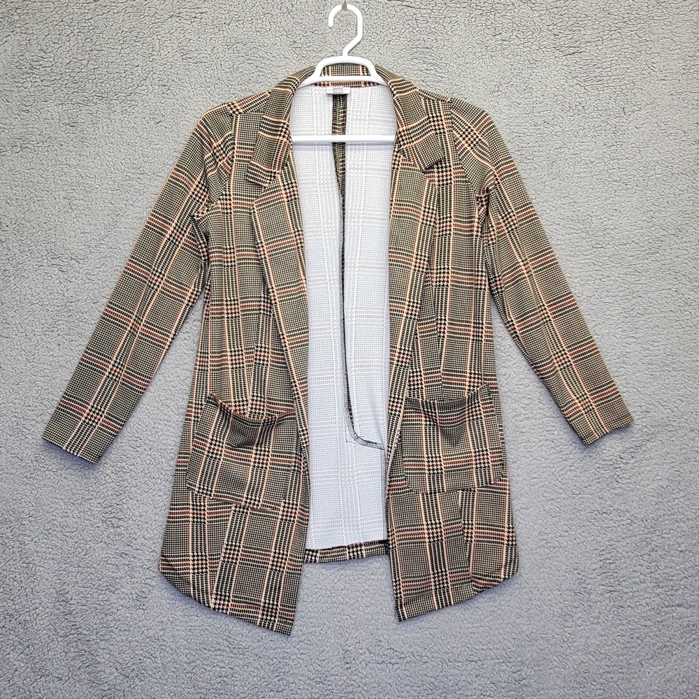 LuLaRoe Plaid Open Cardigan - Tan, Black, Cream